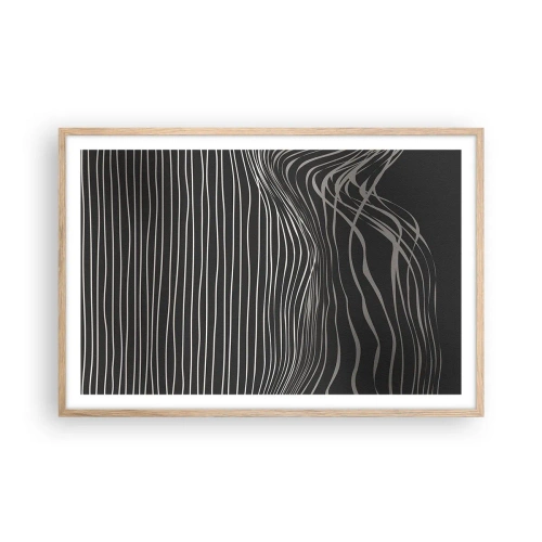 Plakat i ramme af lyst egetræ - Rytme og accent - 91x61 cm