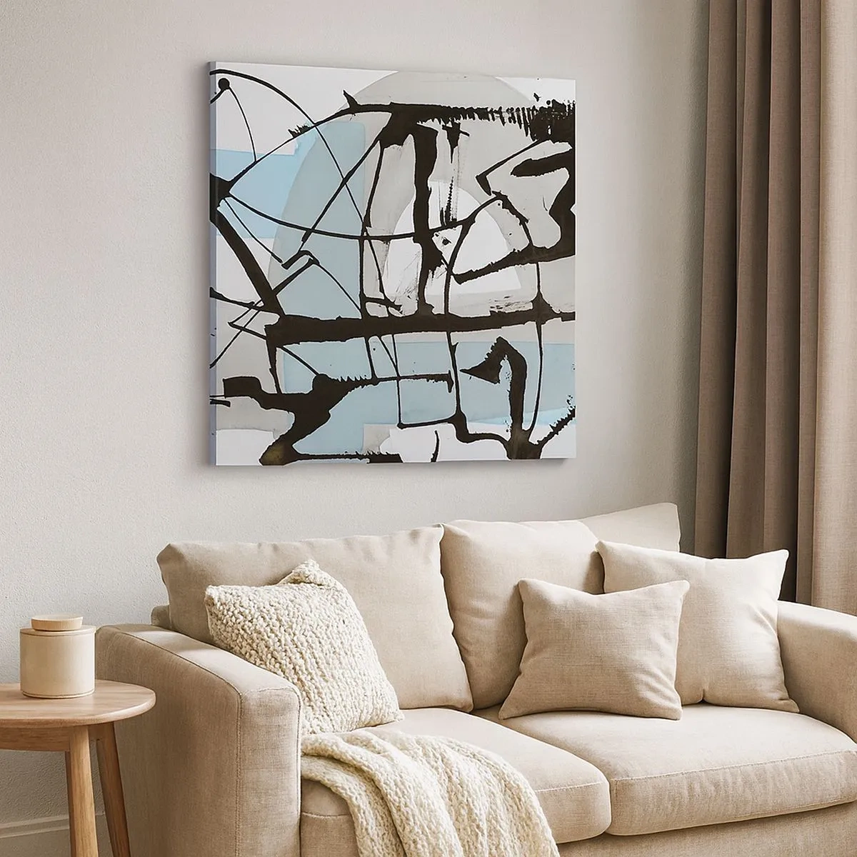 Lærredstryk - Billede på lærred - Ikke desto mindre blå - 30x30 cm