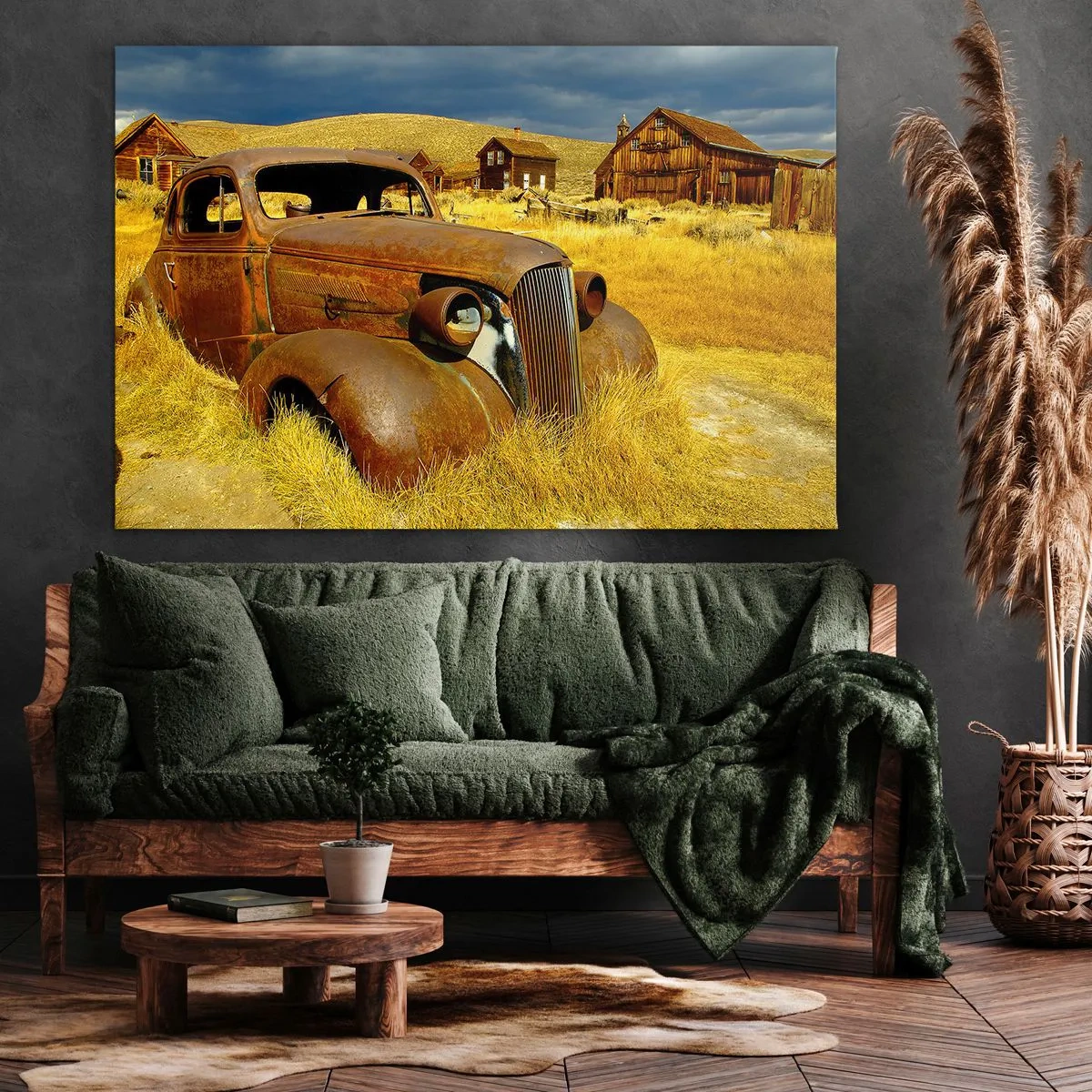 Lærredstryk - Billede på lærred - Et velfortjent hvil - 100x70 cm