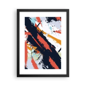 Plakat i sort ramme - Dynamisk sammensætning - 30x40 cm