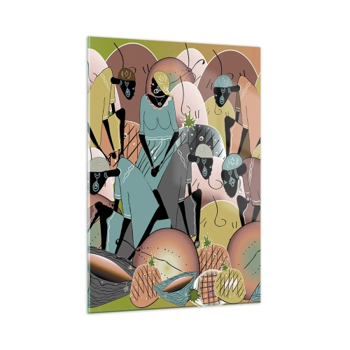 Billede på glas - Den store fejring er på vej - 50x70 cm