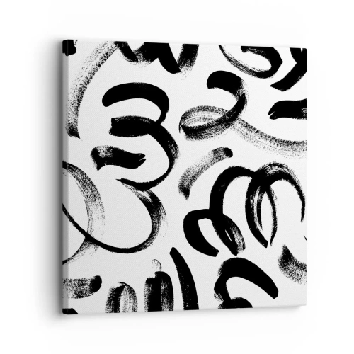 Lærredstryk - Billede på lærred - I sort og hvidt - 30x30 cm