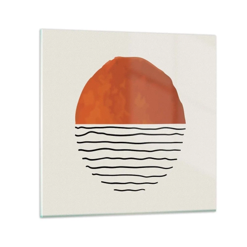 Billede på glas - I en japansk atmosfære - 40x40 cm