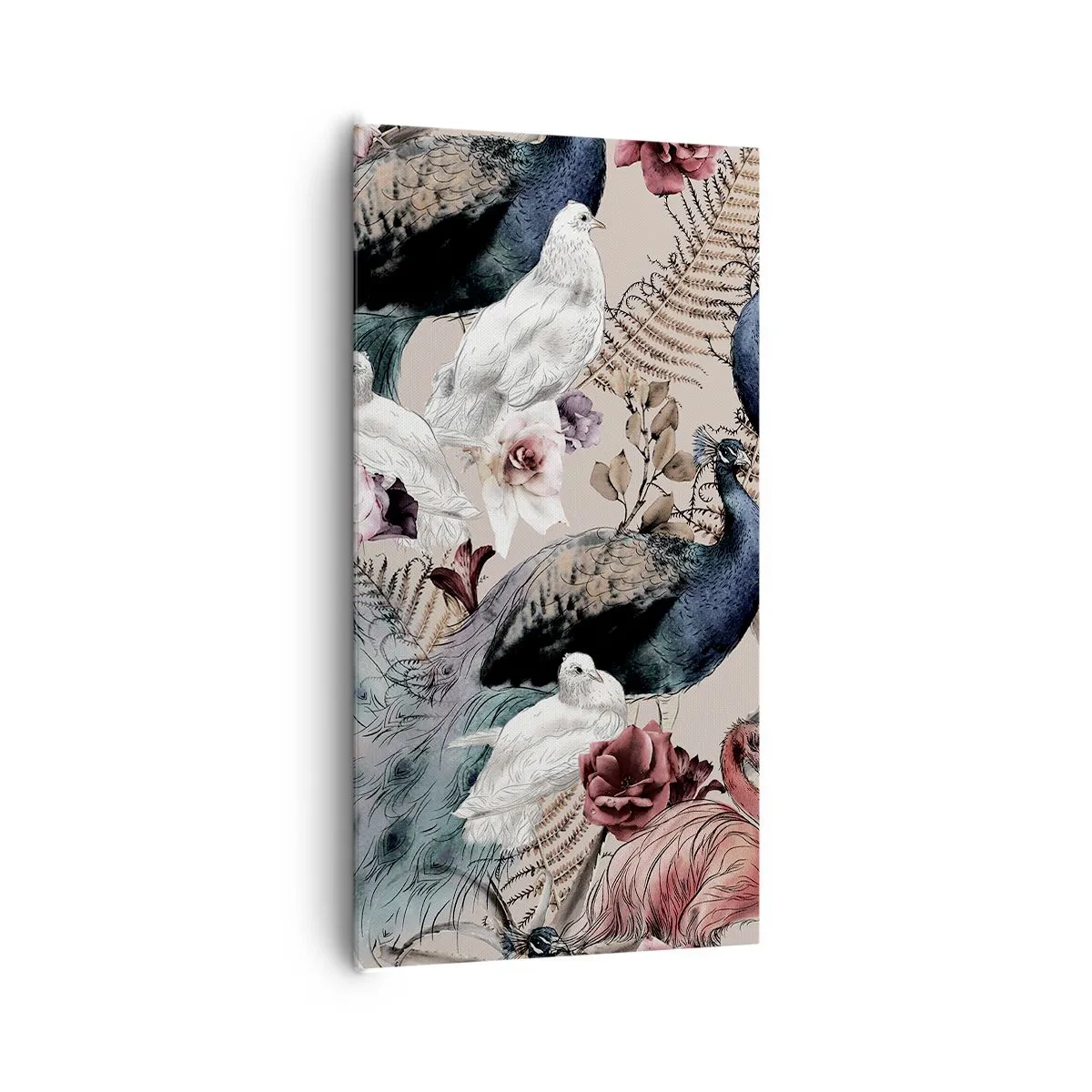 Lærredstryk - Billede på lærred - I paladsets have - 65x120 cm