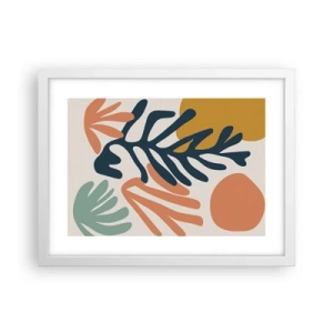 Plakat i hvid ramme - Koralhav - 40x30 cm