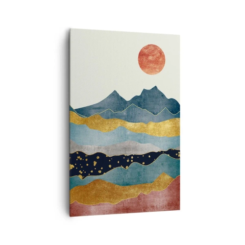 Lærredstryk - Billede på lærred - Et tværsnit af verden - 80x120 cm