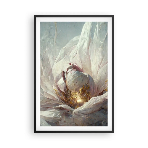 Plakat i sort ramme - Blomstrer en gang om hundrede år - 61x91 cm