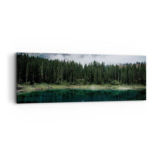 Lærredstryk - Billede på lærred - Hys, tys, lad os ikke vække sovevandet... - 90x30 cm