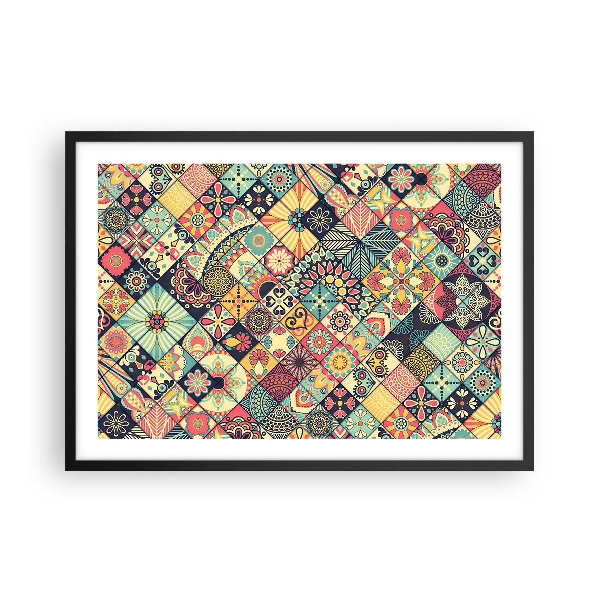 Plakat i sort ramme - Marokkansk stemning - 70x50 cm