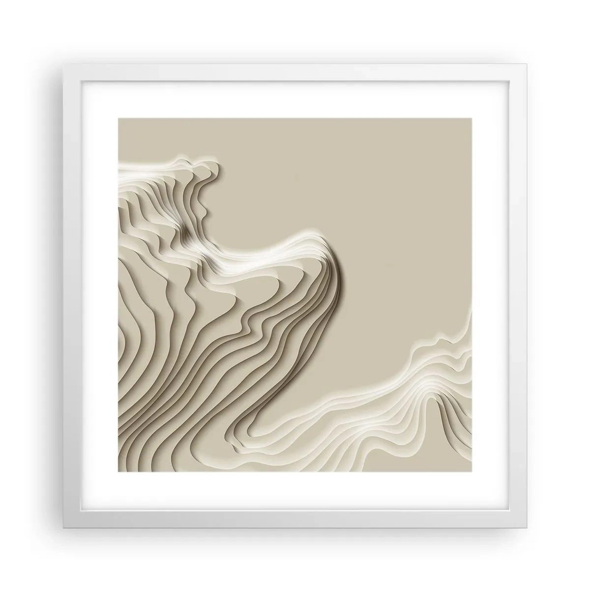 Plakat i hvid ramme - Kunstens topografi - 40x40 cm