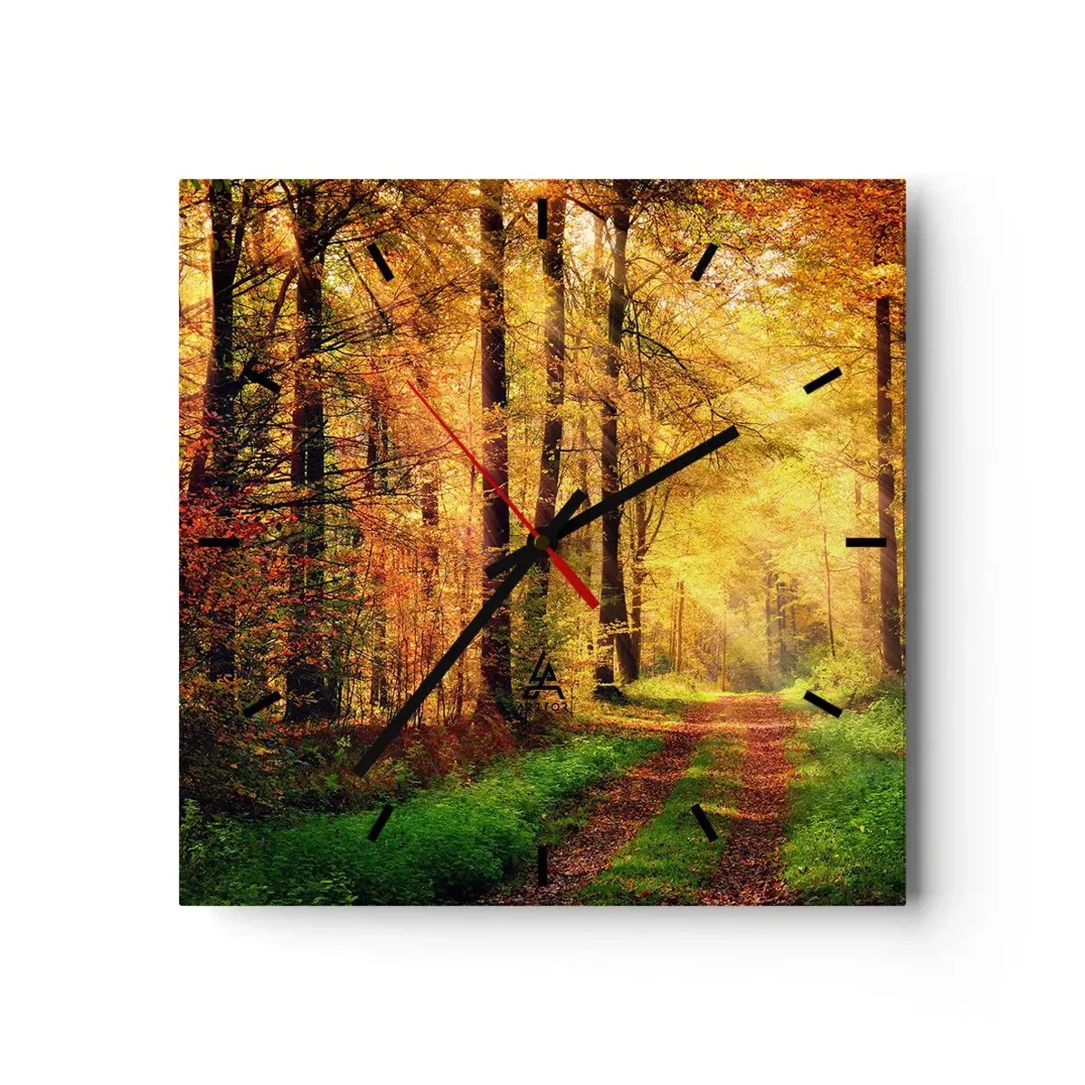 Vægur, Uret - Skovgylden stilhed - 40x40 cm