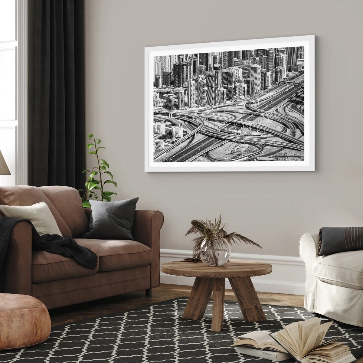 Plakat i hvid ramme - Dubai - den umulige by - 40x30 cm
