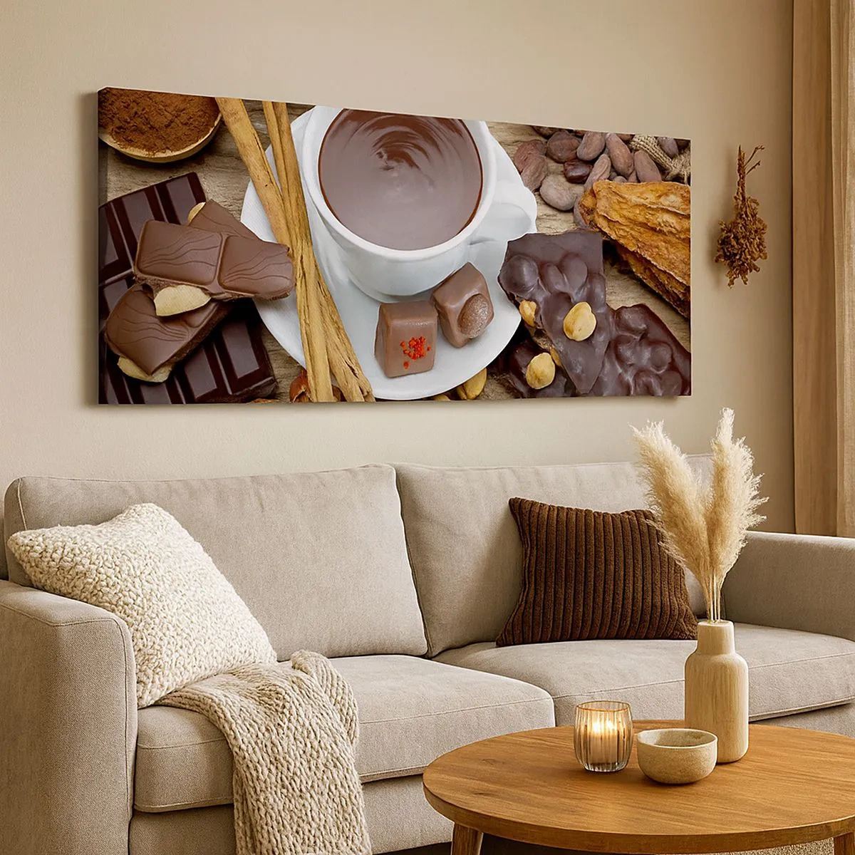 Lærredstryk - Billede på lærred - Fra en eventyrlig chokoladefabrik - 100x40 cm