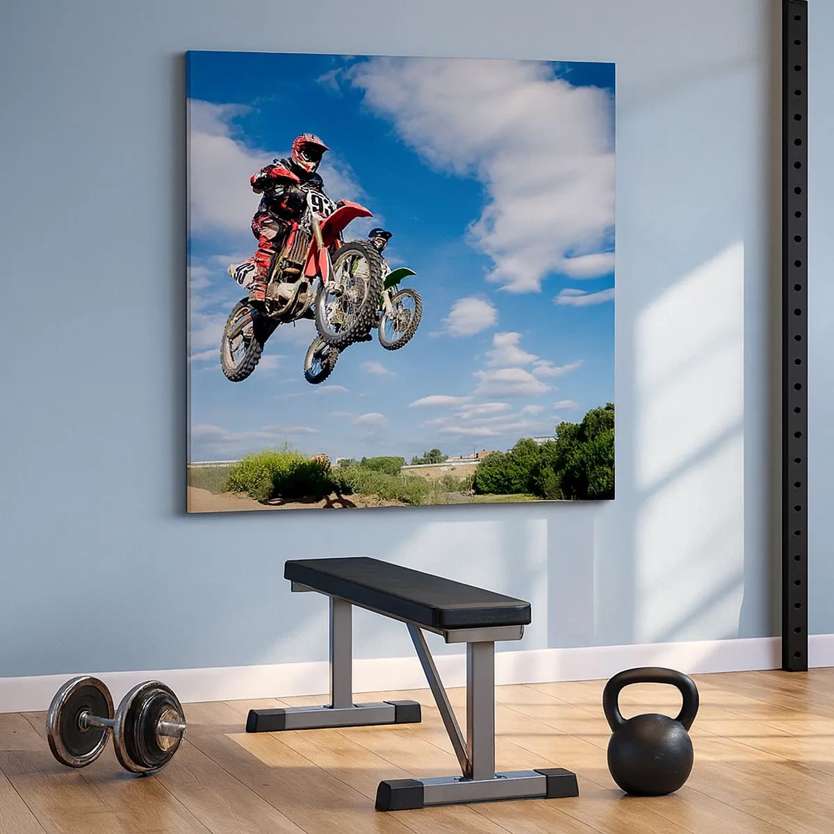 Lærredstryk - Billede på lærred - Himmelspring - 30x30 cm