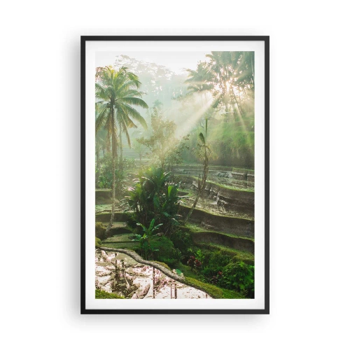Plakat i sort ramme - Voksende op i solen - 61x91 cm