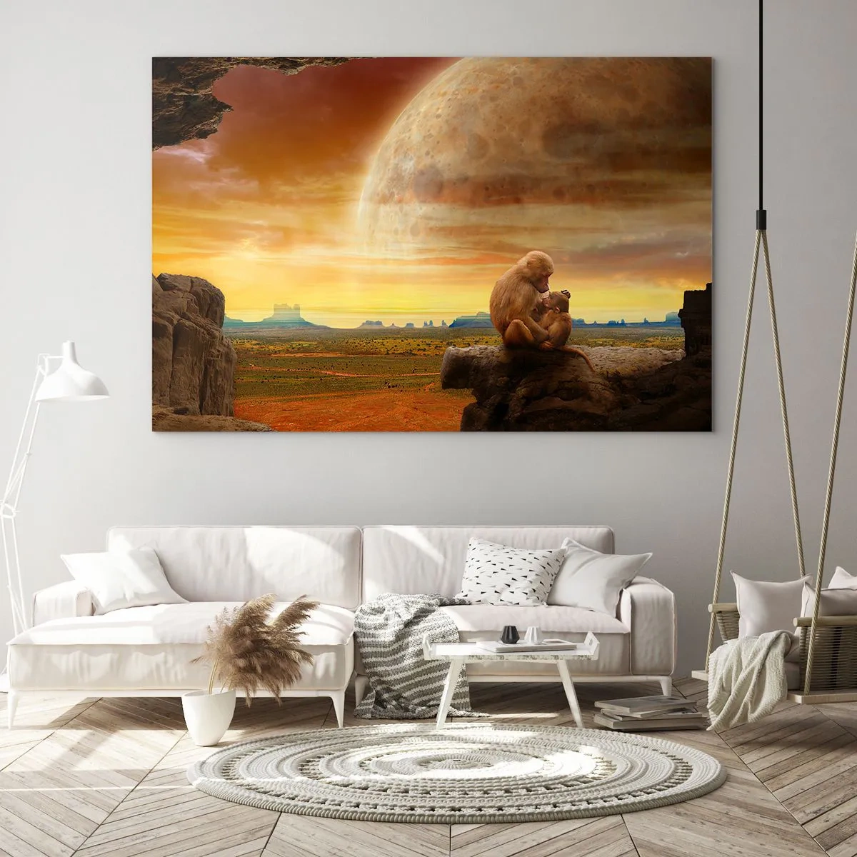 Billede på glas - Kærlighed overalt den samme - 120x80 cm