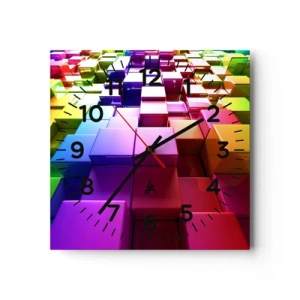 Vægur, Uret - Op-art sammen som et team - 30x30 cm