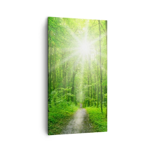 Lærredstryk - Billede på lærred - Grøn katedral - 45x80 cm