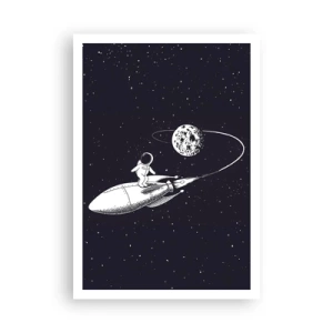 Plakat - Space surfer - 70x100 cm