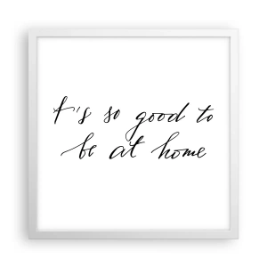 Plakat i hvid ramme - Hele sandheden - 40x40 cm