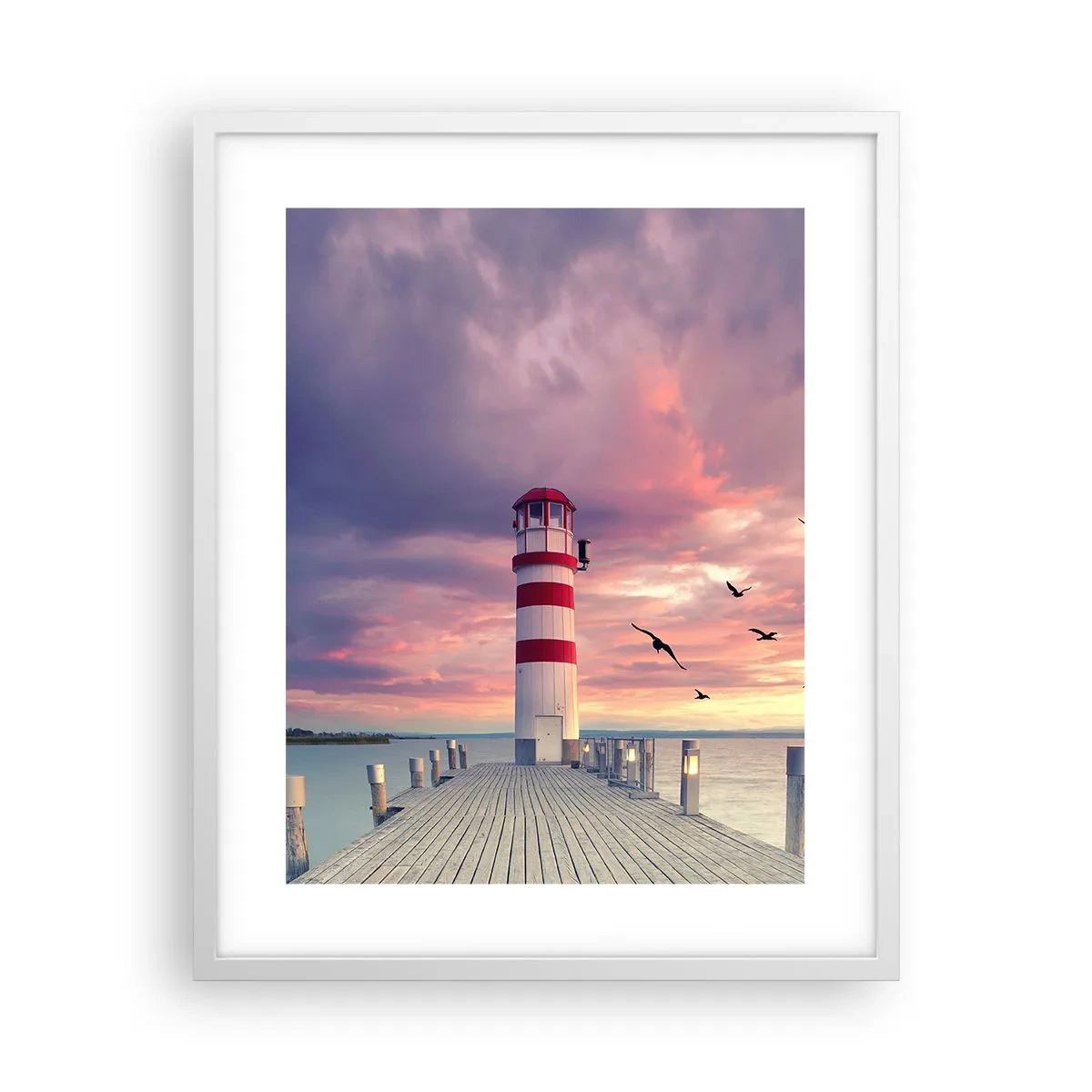 Plakat i hvid ramme - Det er tid til havnen - 40x50 cm