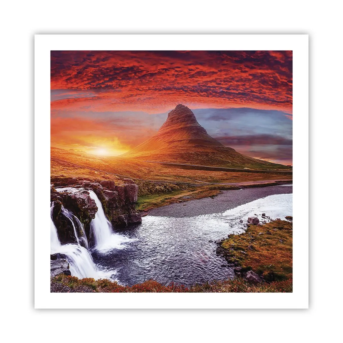 Plakat - En udsigt over Midgård - 60x60 cm
