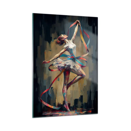 Billede på glas - Dans med et bånd - 50x70 cm