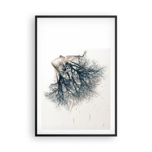 Plakat i sort ramme - Lyttede til træets hvisken - 61x91 cm