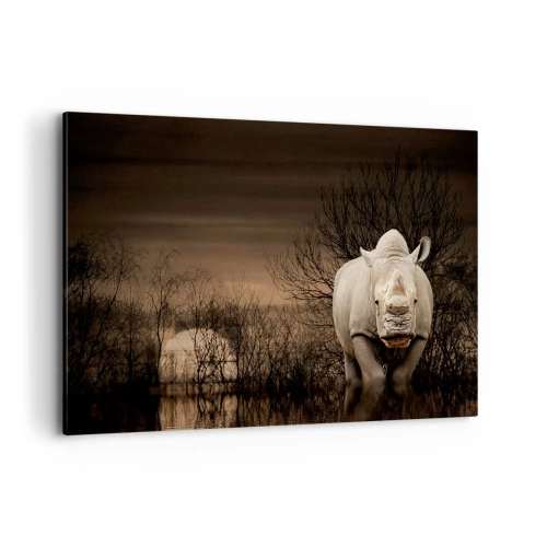 Lærredstryk - Billede på lærred - Hvidt mod naturen - 120x80 cm
