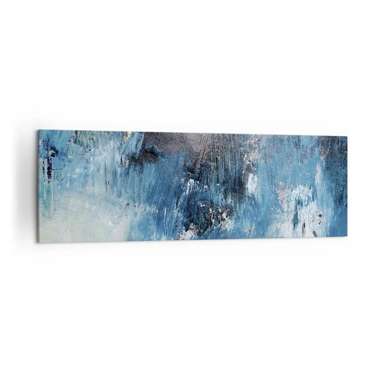 Lærredstryk - Billede på lærred - Blå rapsodi - 160x50 cm
