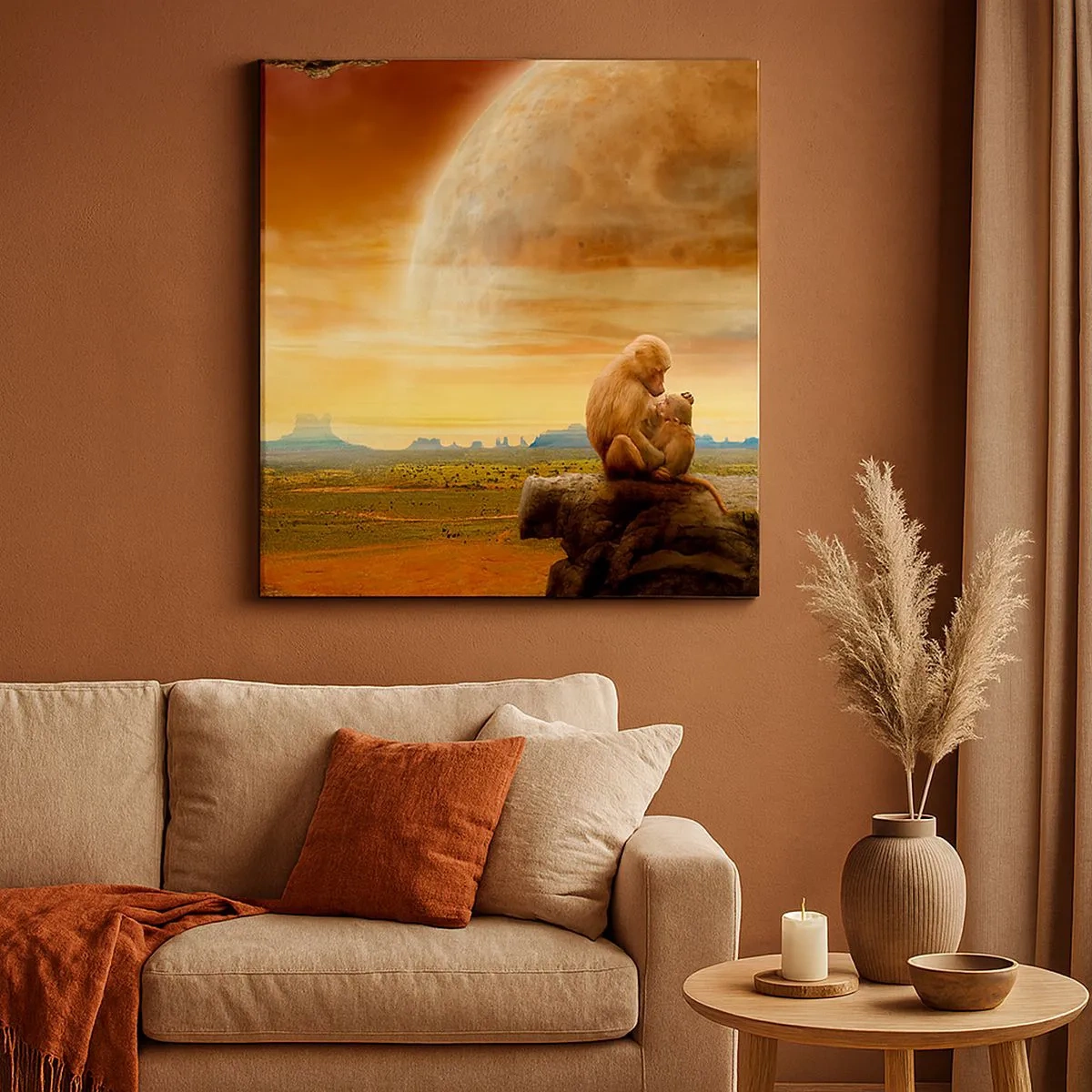 Lærredstryk - Billede på lærred - Kærlighed overalt den samme - 30x30 cm