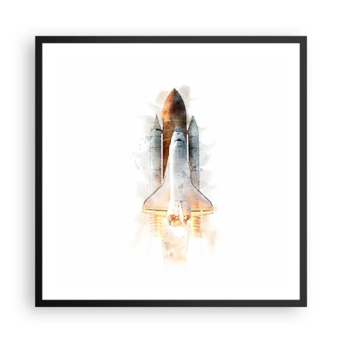 Plakat i sort ramme - Opdagelsesrejsende i starten - 60x60 cm