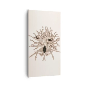 Lærredstryk - Billede på lærred - Blomstrende i dans - 65x120 cm