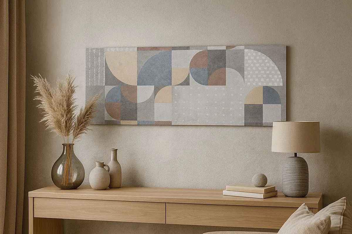 Lærredstryk - Billede på lærred - Keramisk fantasi - 100x40 cm