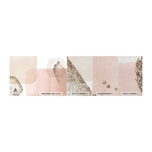 Prøve Fototapet Premium Canvas - Et kig gennem farver - Abstraktion, Stykke, Moderne mønster - 100x30 cm