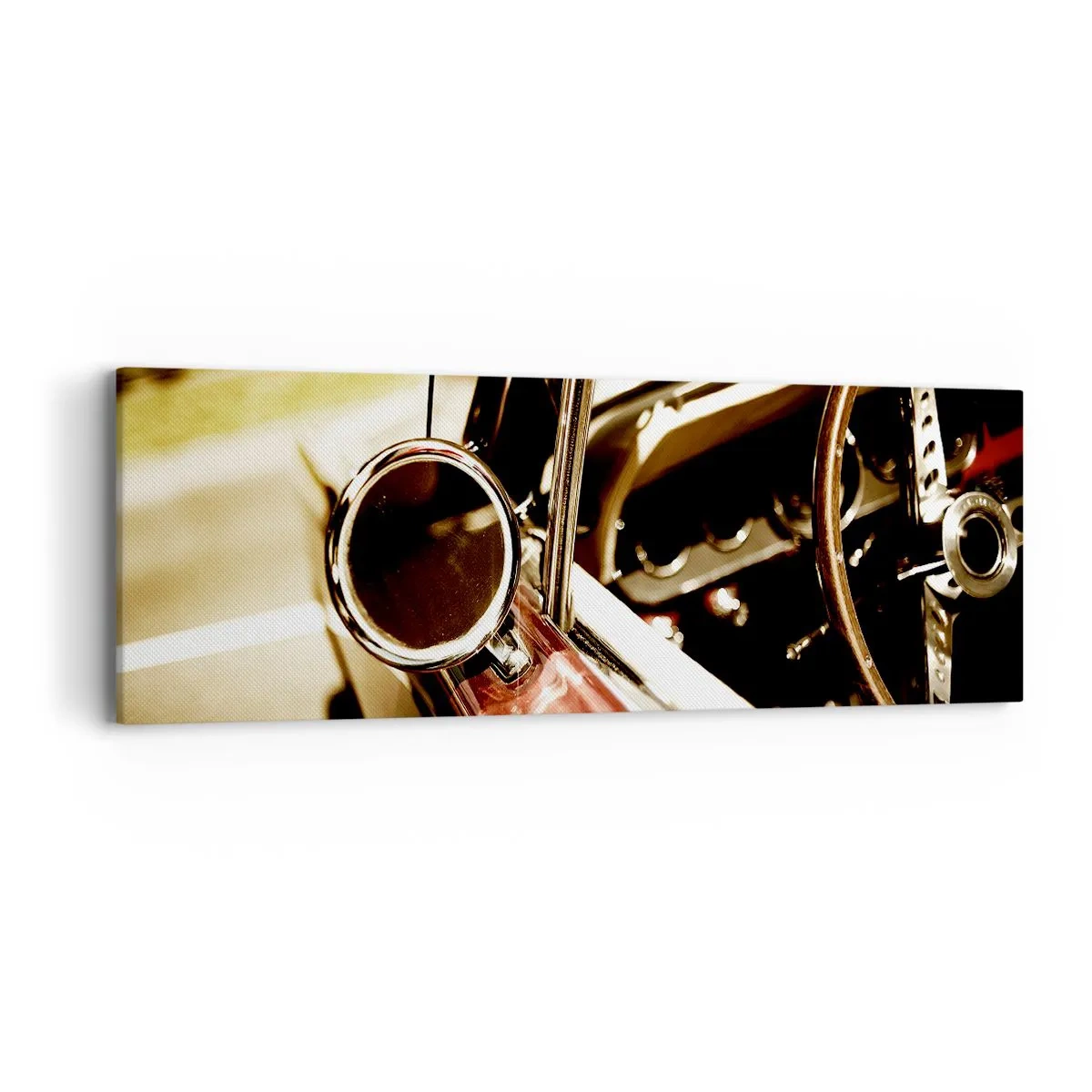 Lærredstryk - Billede på lærred - En bil med sjæl - 90x30 cm