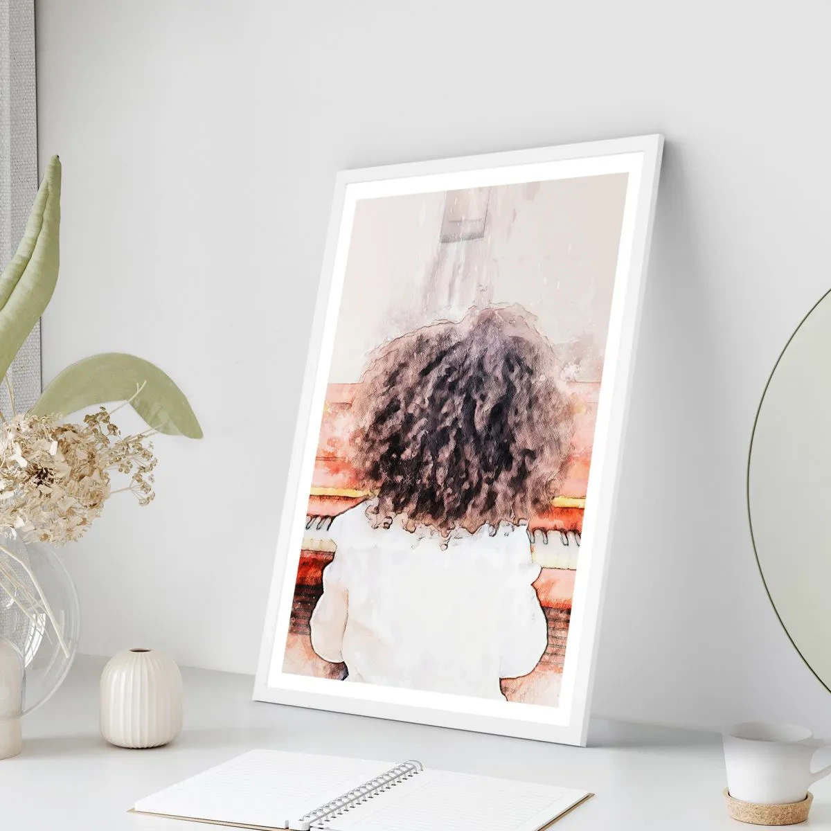 Plakat i hvid ramme - i et ny verden - 61x91 cm