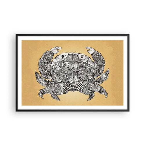 Plakat i sort ramme - Fortællinger om hr. krabbe - 91x61 cm