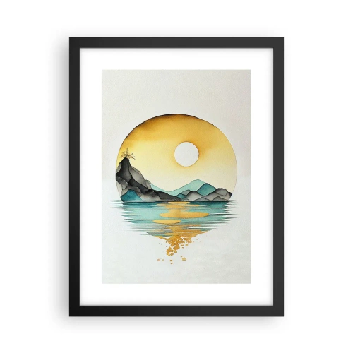 Plakat i sort ramme - I en cirkel af skønhed - 30x40 cm