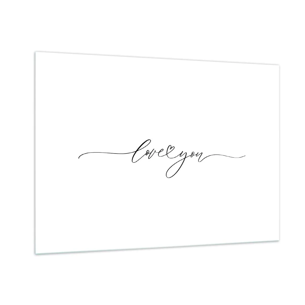 Billede på glas - Sort og hvid - 100x70 cm