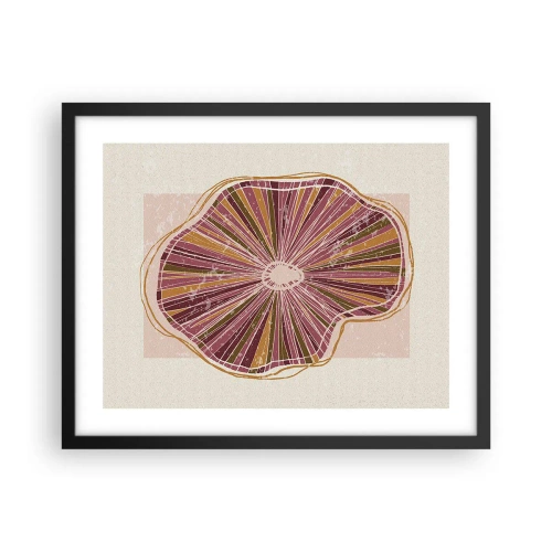 Plakat i sort ramme - Strålende abstraktion - 50x40 cm