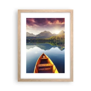 Plakat i ramme af lyst egetræ - Intet imod naturen - 30x40 cm