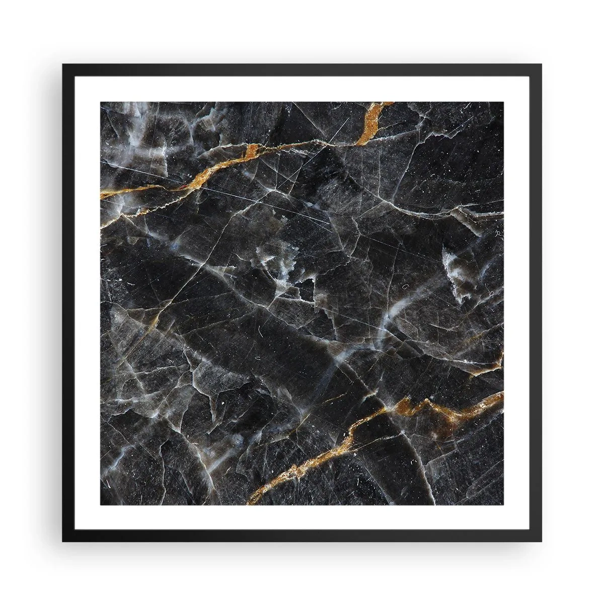 Plakat i sort ramme - En stens indre liv - 60x60 cm