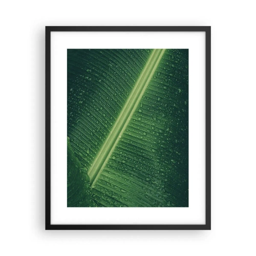 Plakat i sort ramme - Grøn struktur - 40x50 cm