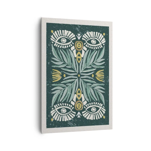 Lærredstryk - Billede på lærred - Som en folkeudskæring - 70x100 cm