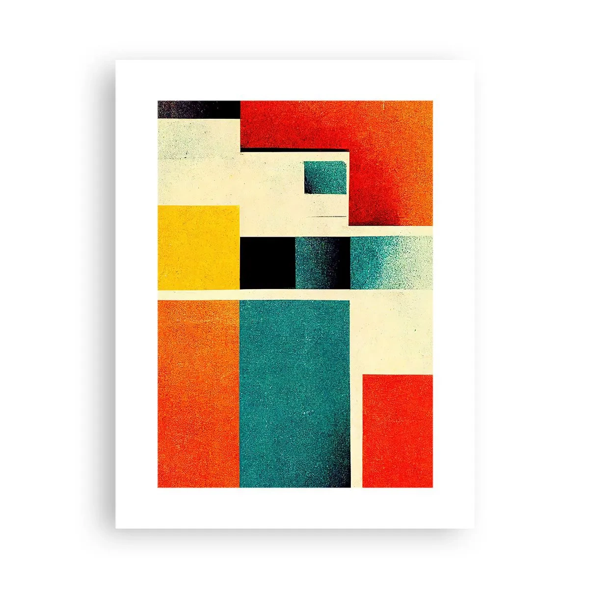 Plakat - Geometrisk abstraktion - god energi - 30x40 cm