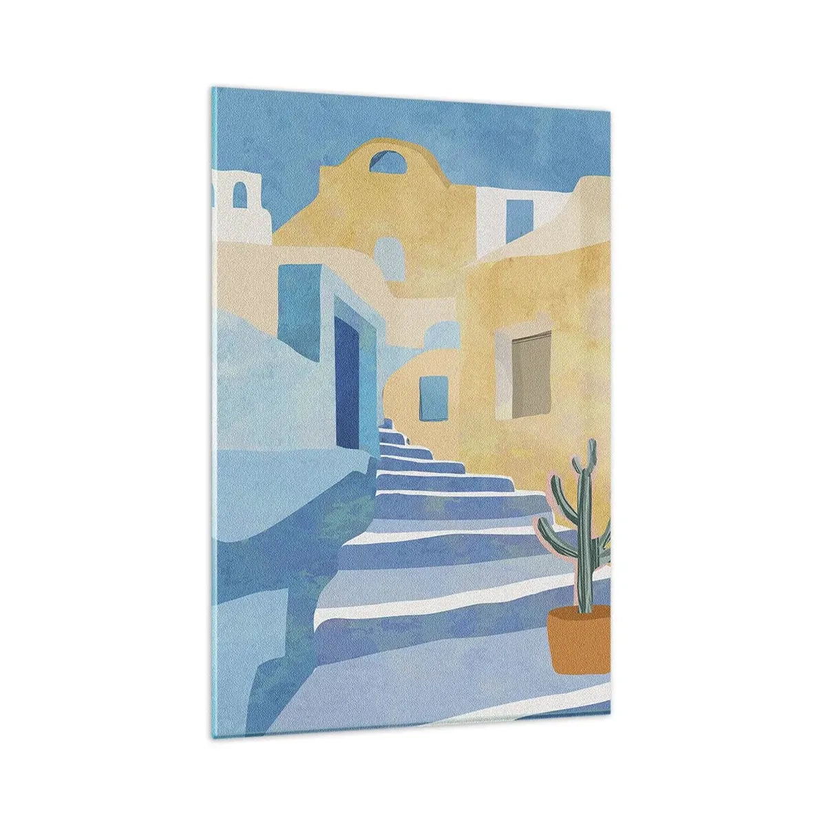 Billede på glas - En dag i en arabisk by - 80x120 cm