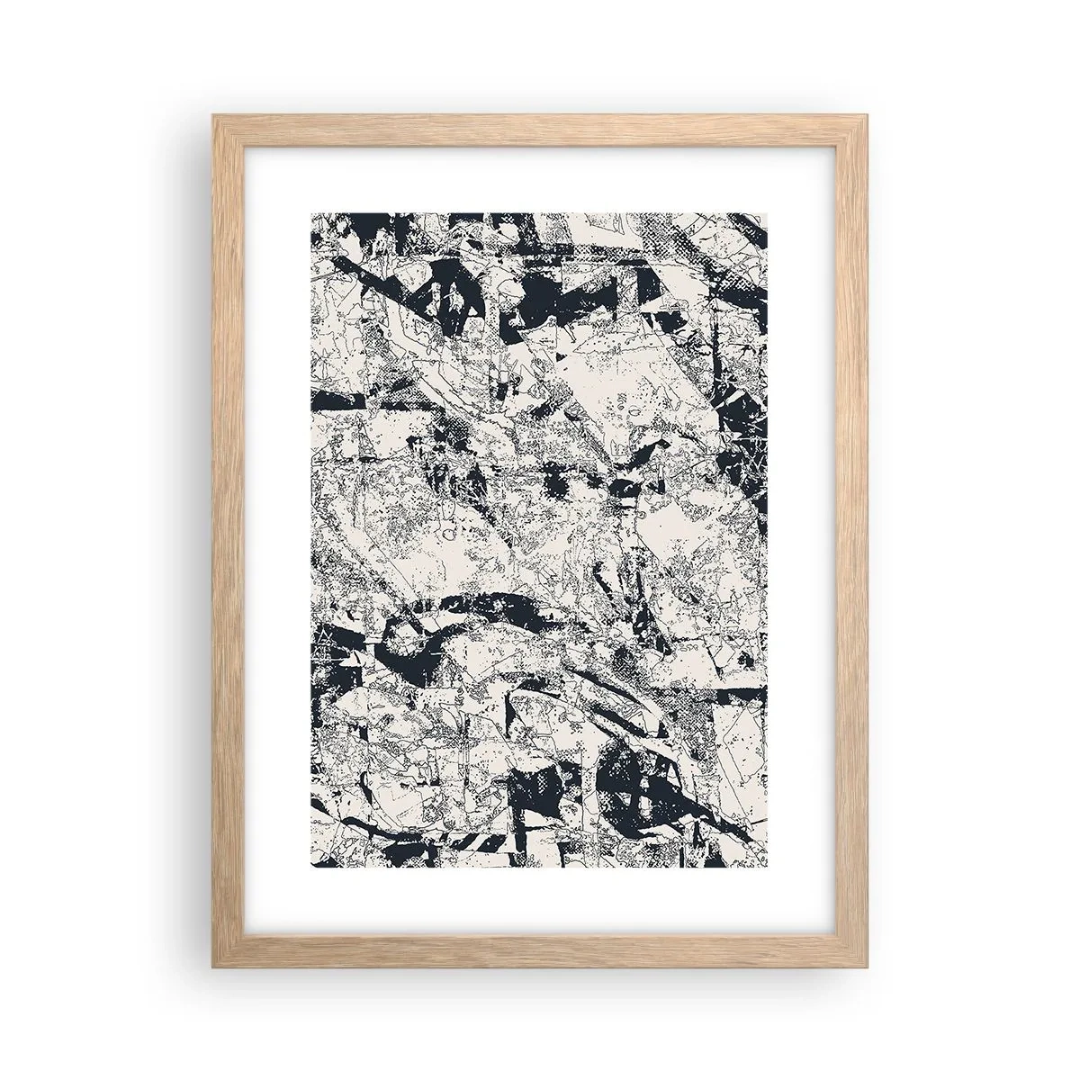 Plakat i ramme af lyst egetræ - Modsætningernes gennemtrængning - 30x40 cm