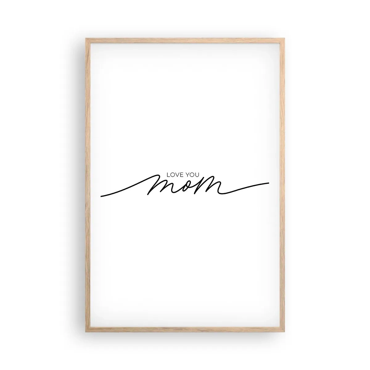 Plakat i ramme af lyst egetræ - Stor følelse - 61x91 cm