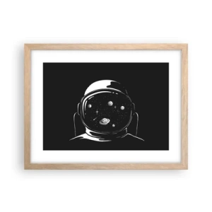 Plakat i ramme af lyst egetræ - Flot udsigt - 40x30 cm